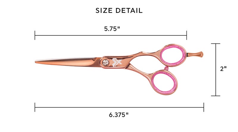 Cricket Shear Xpressions 5.75" Professional Hair Cutting Scissors - Barber Scissors, Japanese Stainless Steel, Comfort Silencer, Ideal for Stylists and Home Use, Hey Rosie - Rose Gold - Image 2